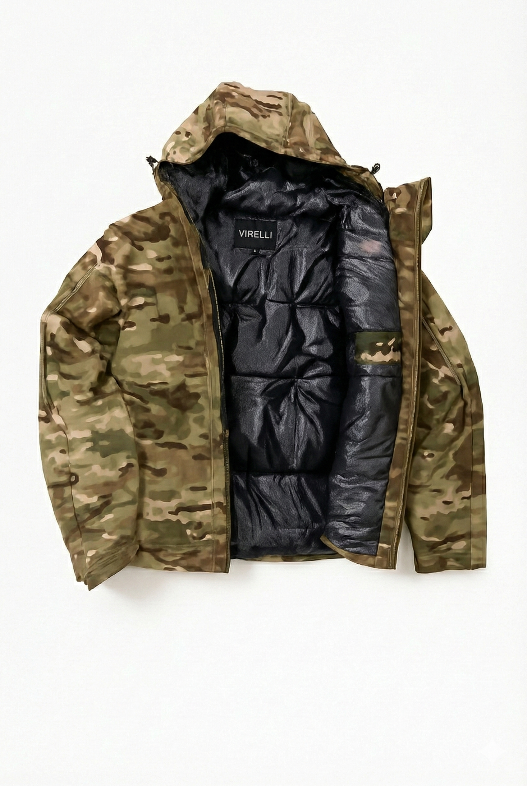 Campera táctica acolchada con capucha – Noche Salvaje