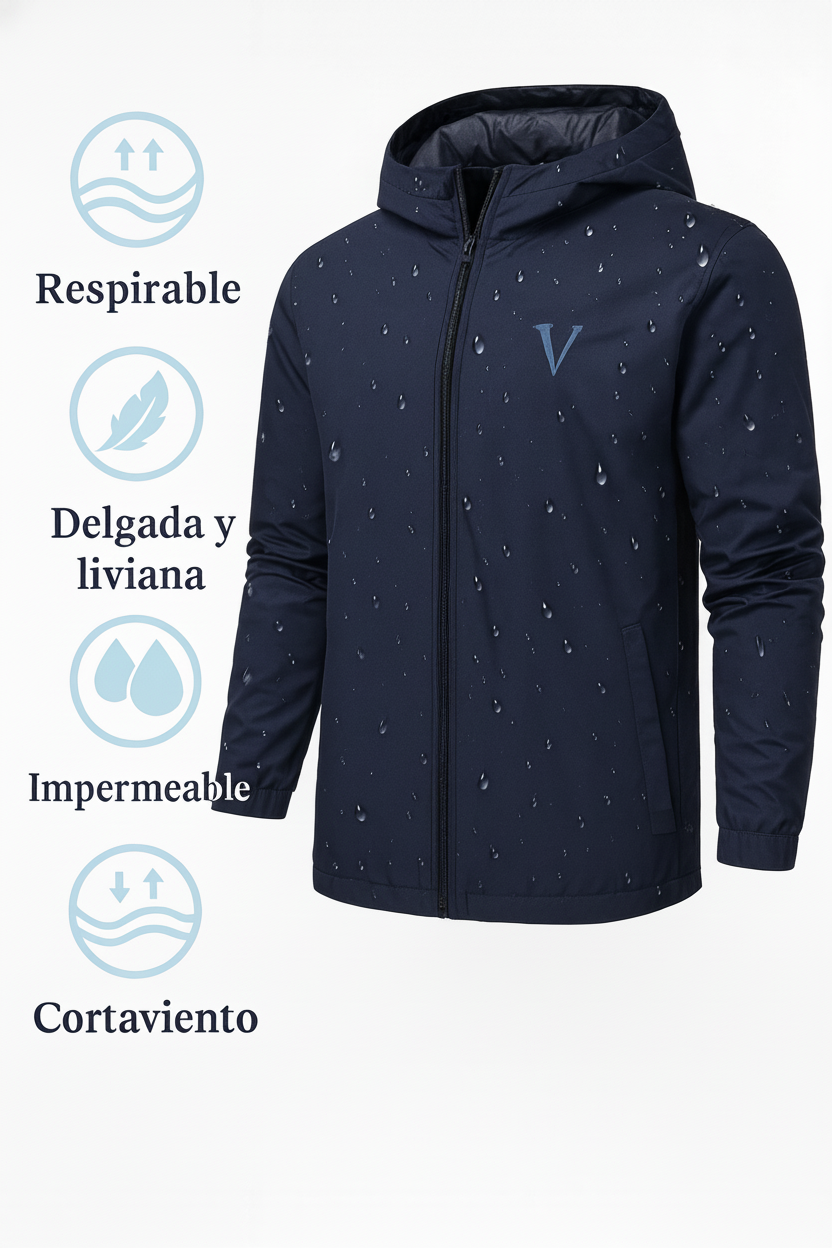 Campera impermeable liviana con capucha – Bruma Andina