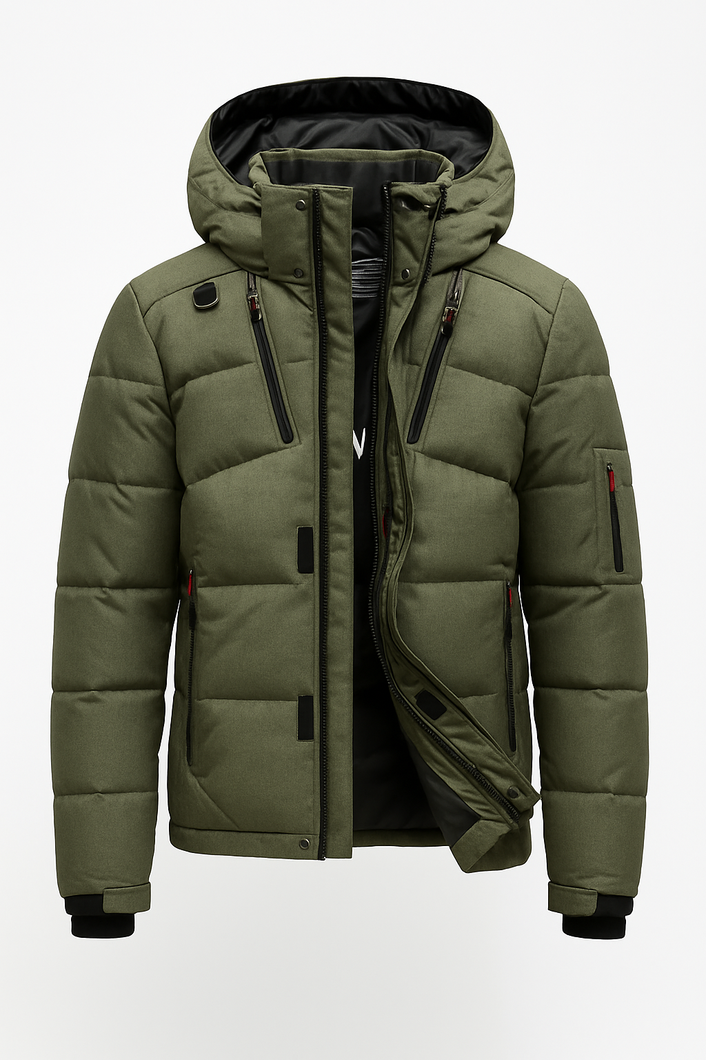 Campera acolchada técnica con capucha – Latido Invernal